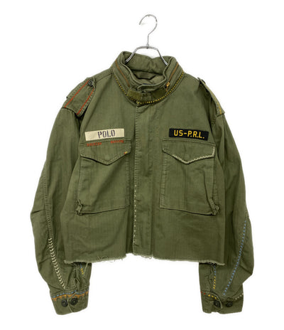POLO RALPH LAUREN ボクシーフィットデストロイドヘムフィールドジャケット レディース SIZE L ポロ・ラルフローレン