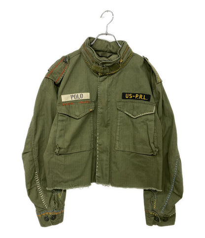 POLO RALPH LAUREN ボクシーフィットデストロイドヘムフィールドジャケット レディース SIZE L ポロ・ラルフローレン