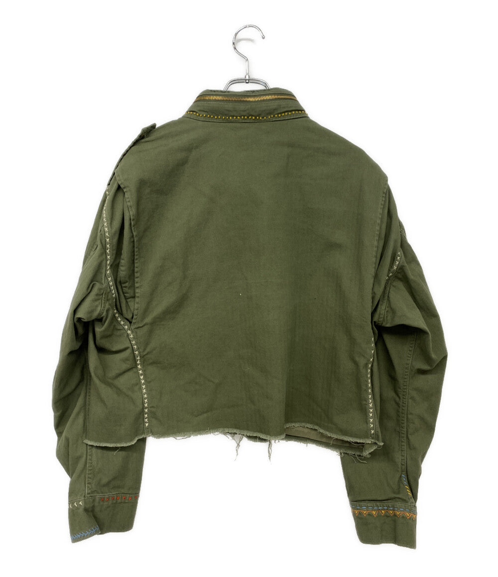 POLO RALPH LAUREN ボクシーフィットデストロイドヘムフィールドジャケット レディース SIZE L ポロ・ラルフローレン