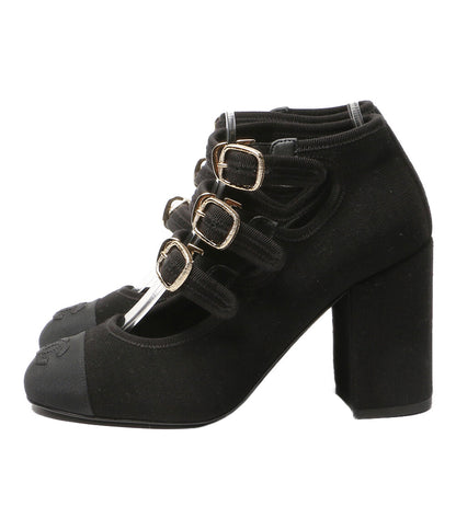 美品 CHANEL パンプス メリージェーン 3連ベルト 25SS G46456 レディース SIZE 35.5