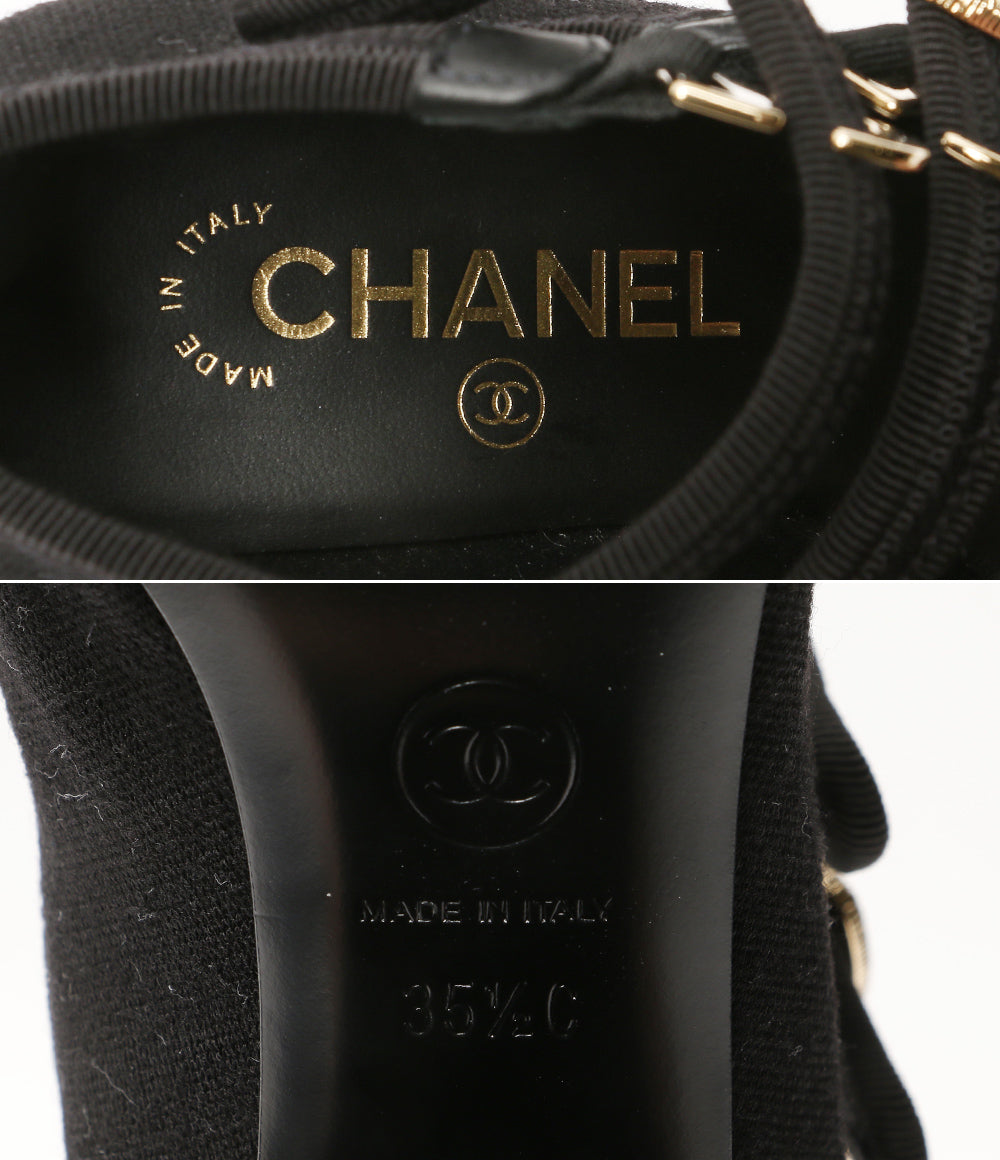 美品 CHANEL パンプス メリージェーン 3連ベルト 25SS G46456 レディース SIZE 35.5