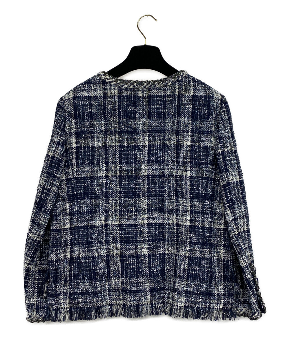シャネル　CHANEL　ジャケット38 ハンガー付き CHANEL ボンバージャケットラメツイードジャケット P58382V44202
