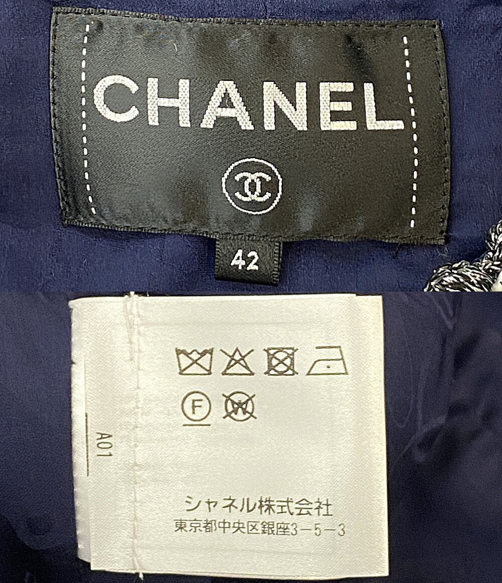 CHANEL ボンバージャケットラメツイードジャケット P58382V44202 レディース SIZE 42 シャネル