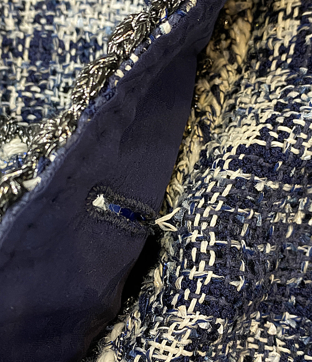 CHANEL ボンバージャケットラメツイードジャケット P58382V44202 レディース SIZE 42 シャネル