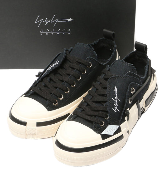 YOHJI YAMAMOTO スニーカー レイヤード ロートップスニーカー ブラック メンズ SIZE 37 ヨウジヤマモト