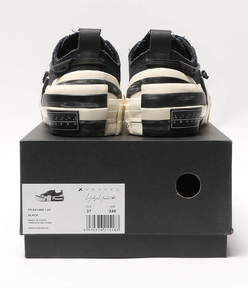YOHJI YAMAMOTO スニーカー レイヤード ロートップスニーカー ブラック メンズ SIZE 37 ヨウジヤマモト