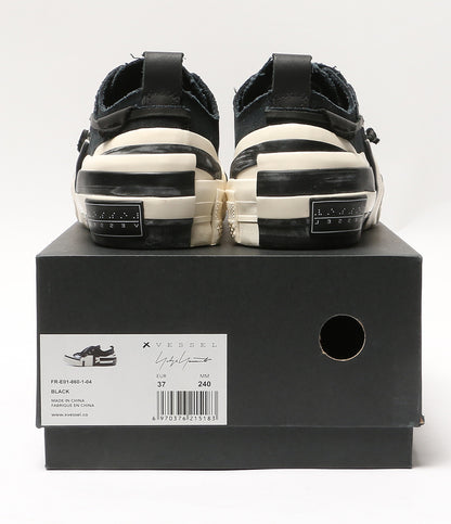 YOHJI YAMAMOTO スニーカー レイヤード ロートップスニーカー ブラック メンズ SIZE 37 ヨウジヤマモト