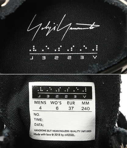 YOHJI YAMAMOTO スニーカー レイヤード ロートップスニーカー ブラック メンズ SIZE 37 ヨウジヤマモト