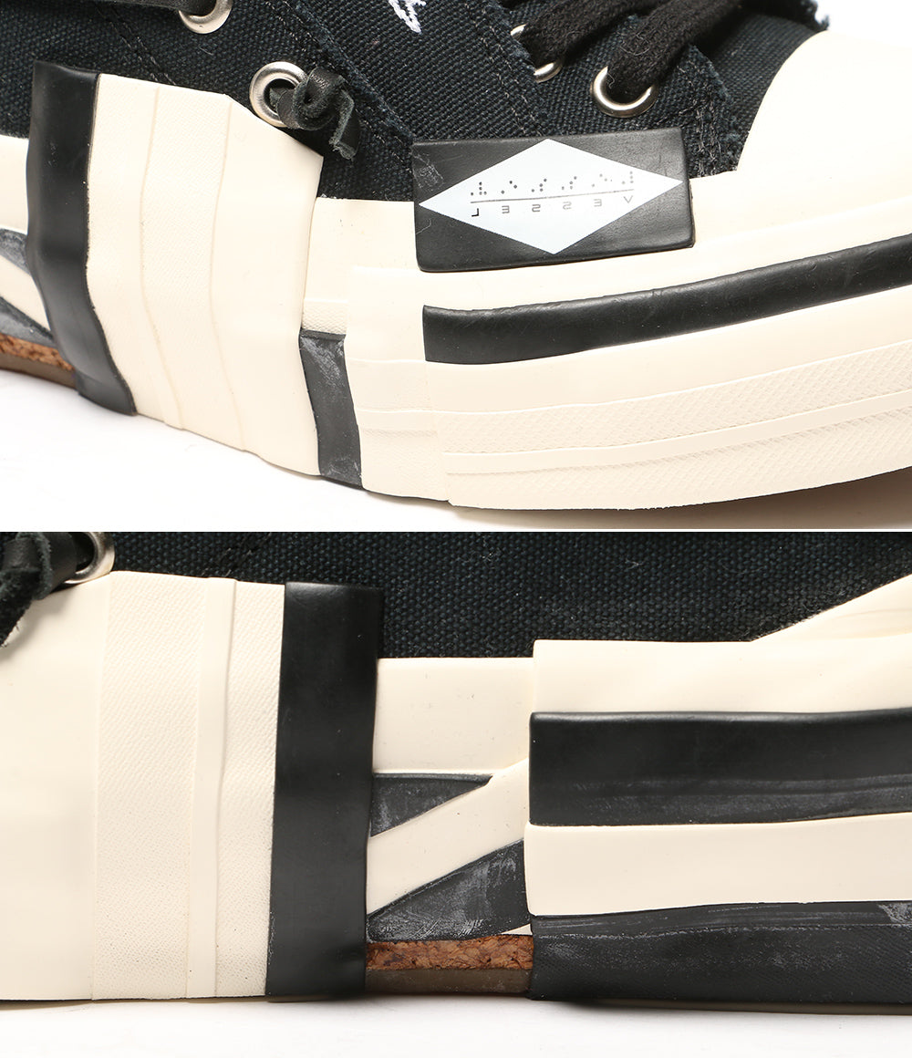 YOHJI YAMAMOTO スニーカー レイヤード ロートップスニーカー ブラック メンズ SIZE 37 ヨウジヤマモト