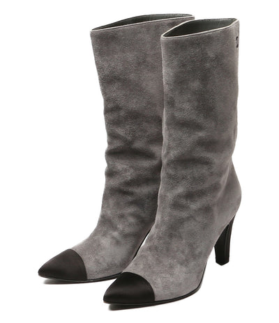 CHANEL スウェードブーツ 17B レディース SIZE 37.5 シャネル