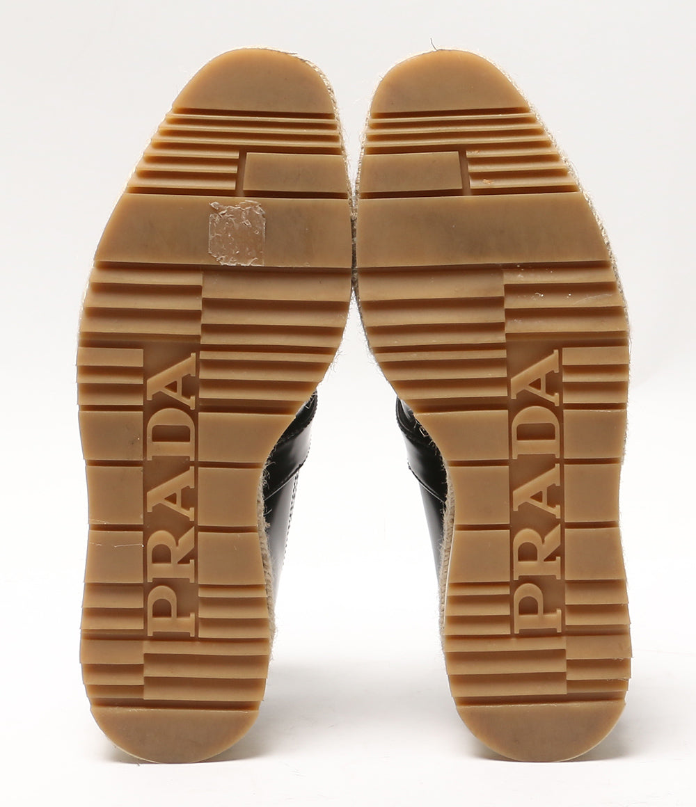 PRADA 低いヒールシューズ　37.5 PRADA ドレスシューズ ウィングチップエスパドリーユ レディース SIZE