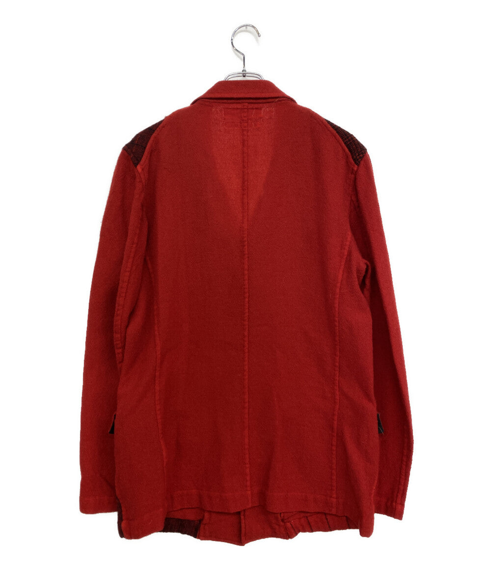 COMME des GARCONS SHIRT パッチワークジャケット メンズ レッド