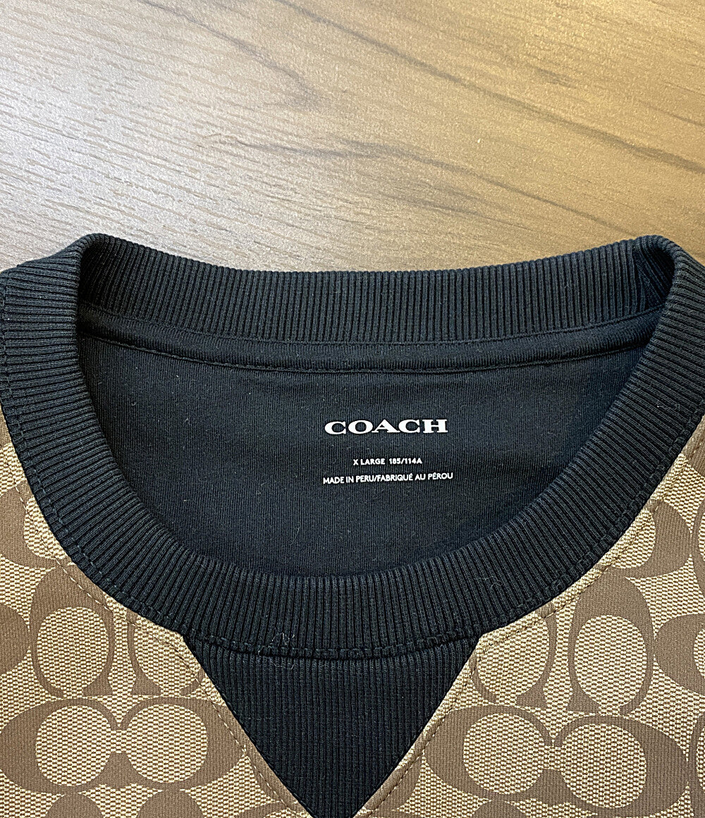 COACH スウェット シグネチャー ブラウンベージュ メンズ SIZE XL