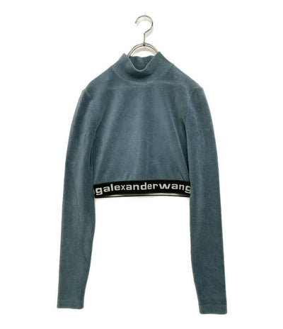 ALEXANDER WANG クロップドベロアカットソー ブルー レディース SIZE XS アレキサンダーワン