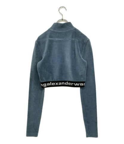 ALEXANDER WANG クロップドベロアカットソー ブルー レディース SIZE XS アレキサンダーワン