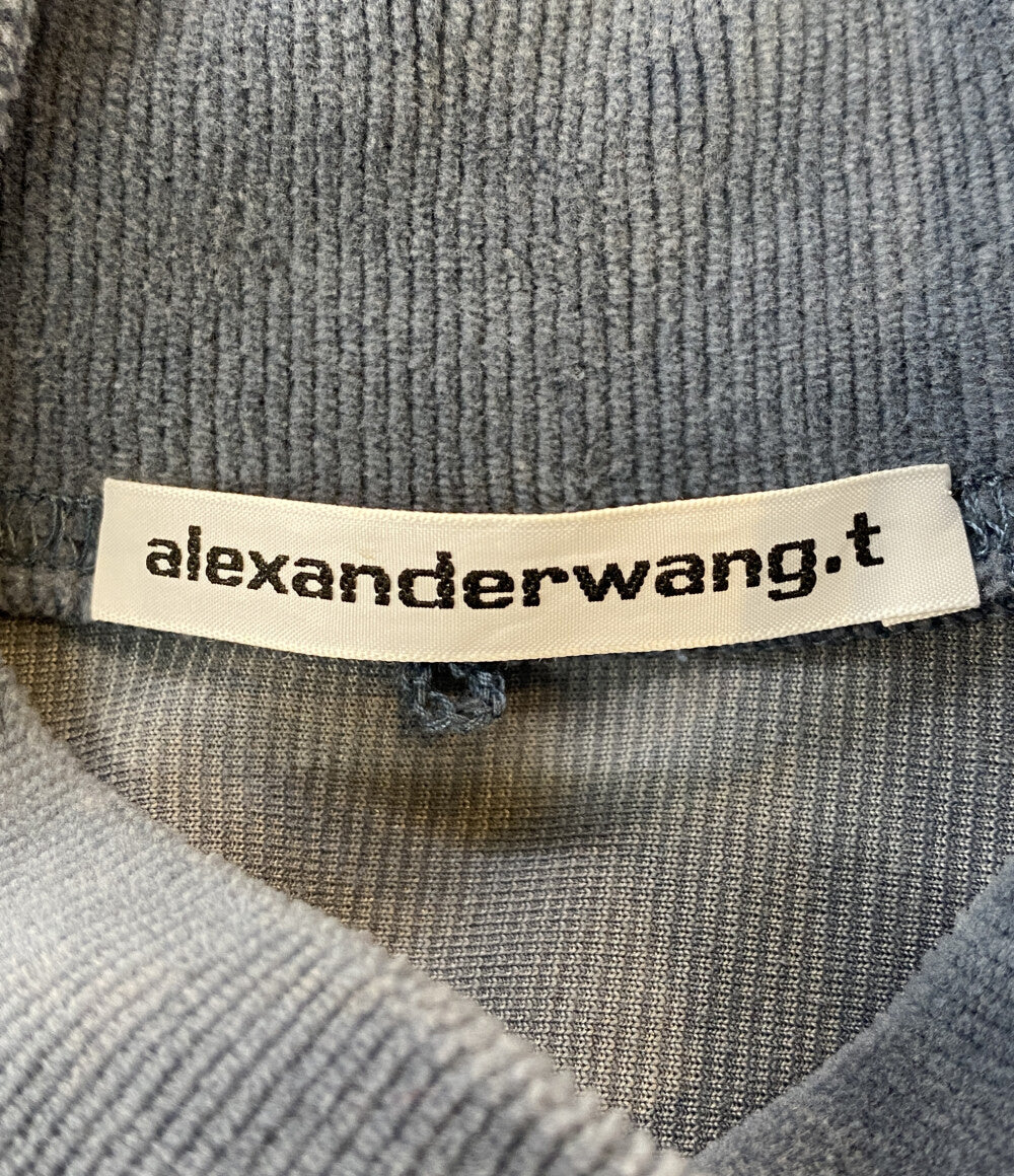 ALEXANDER WANG クロップドベロアカットソー ブルー レディース SIZE XS アレキサンダーワン