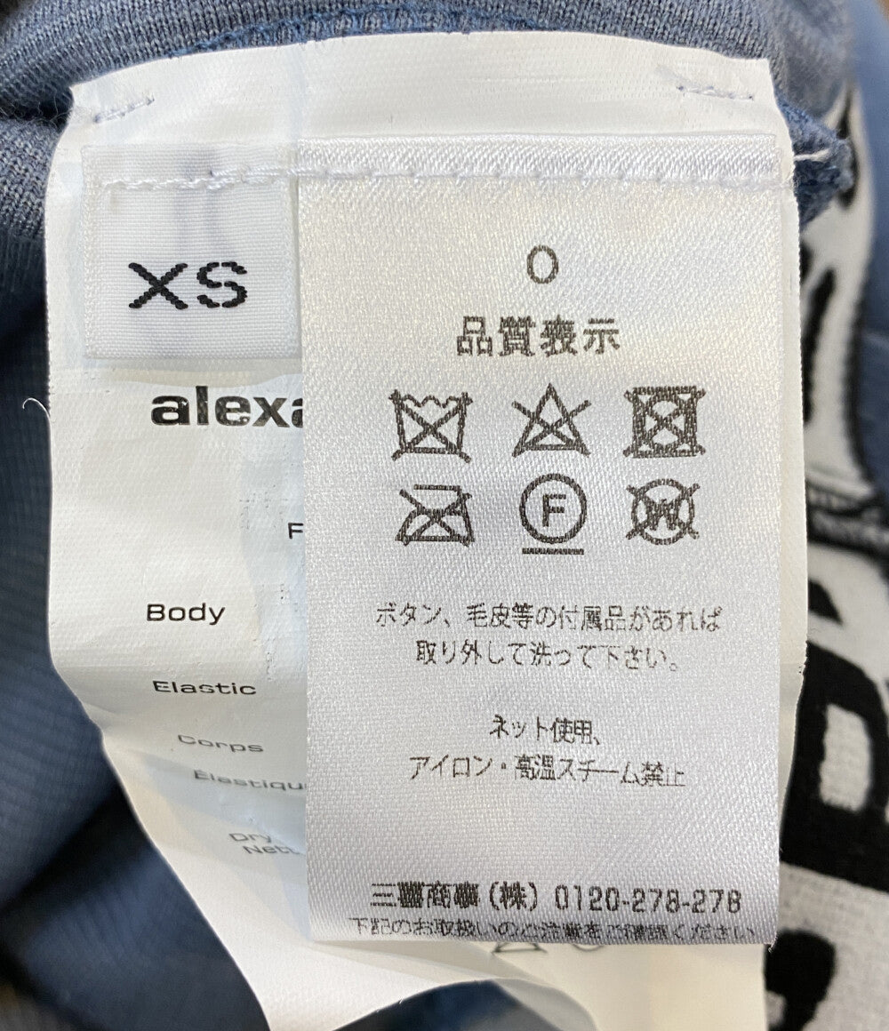 ALEXANDER WANG クロップドベロアカットソー ブルー レディース SIZE XS アレキサンダーワン
