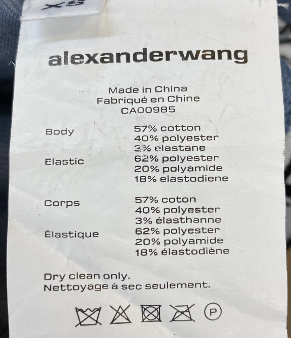 ALEXANDER WANG クロップドベロアカットソー ブルー レディース SIZE XS アレキサンダーワン