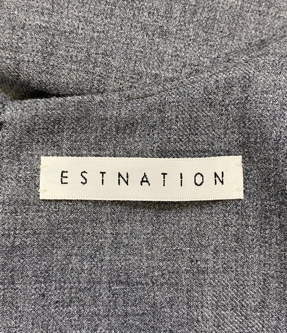 美品 ESTNATION 長袖ワンピース 32-109-11-090334 レディース SIZE 38 エストネーション