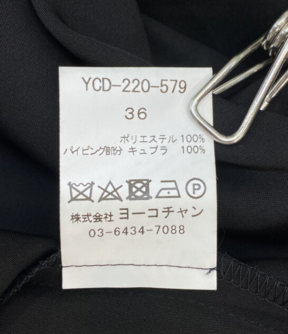 YOKO CHAN ワンピース フレンチスリーブ ブラック 22ss YCD-220-579 レディース SIZE 36 ヨーコチャン