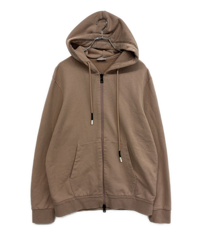 MONCLER パーカー ピンクベージュ バックロゴ F20918G75510 メンズ SIZE L モンクレール