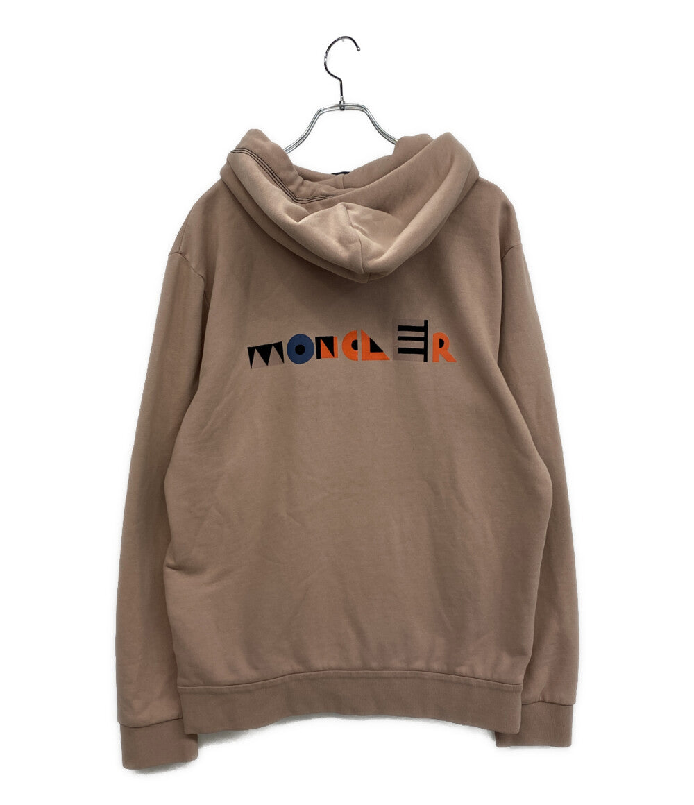 MONCLER パーカー ピンクベージュ バックロゴ F20918G75510 メンズ SIZE L モンクレール
