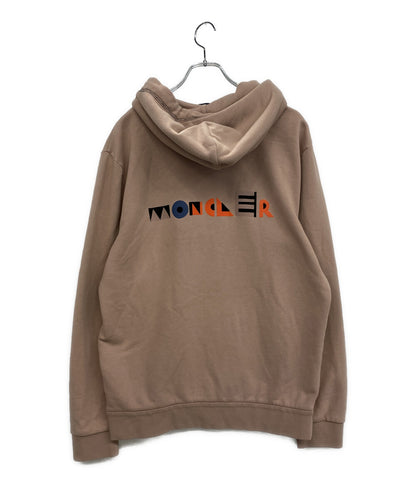 MONCLER パーカー ピンクベージュ バックロゴ F20918G75510 メンズ SIZE L モンクレール