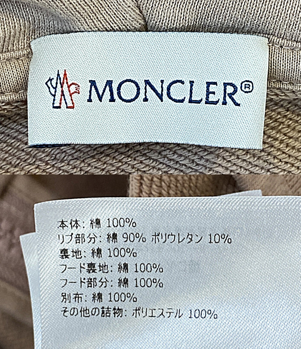 MONCLER パーカー ピンクベージュ バックロゴ F20918G75510 メンズ SIZE L モンクレール