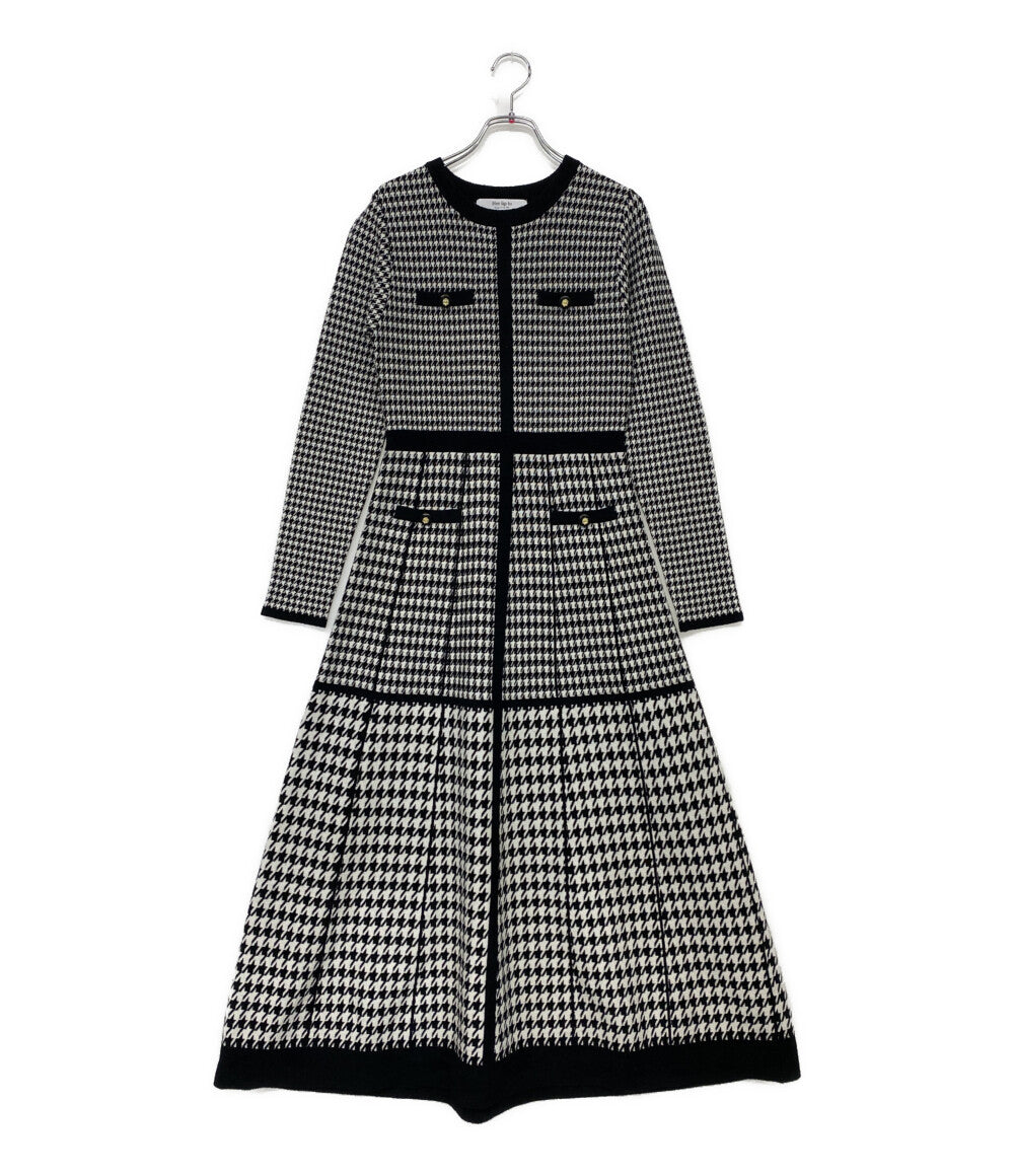 Her lip to 長袖ワンピース 千鳥格子 1244205179 レディース SIZE M ハーリップトゥ