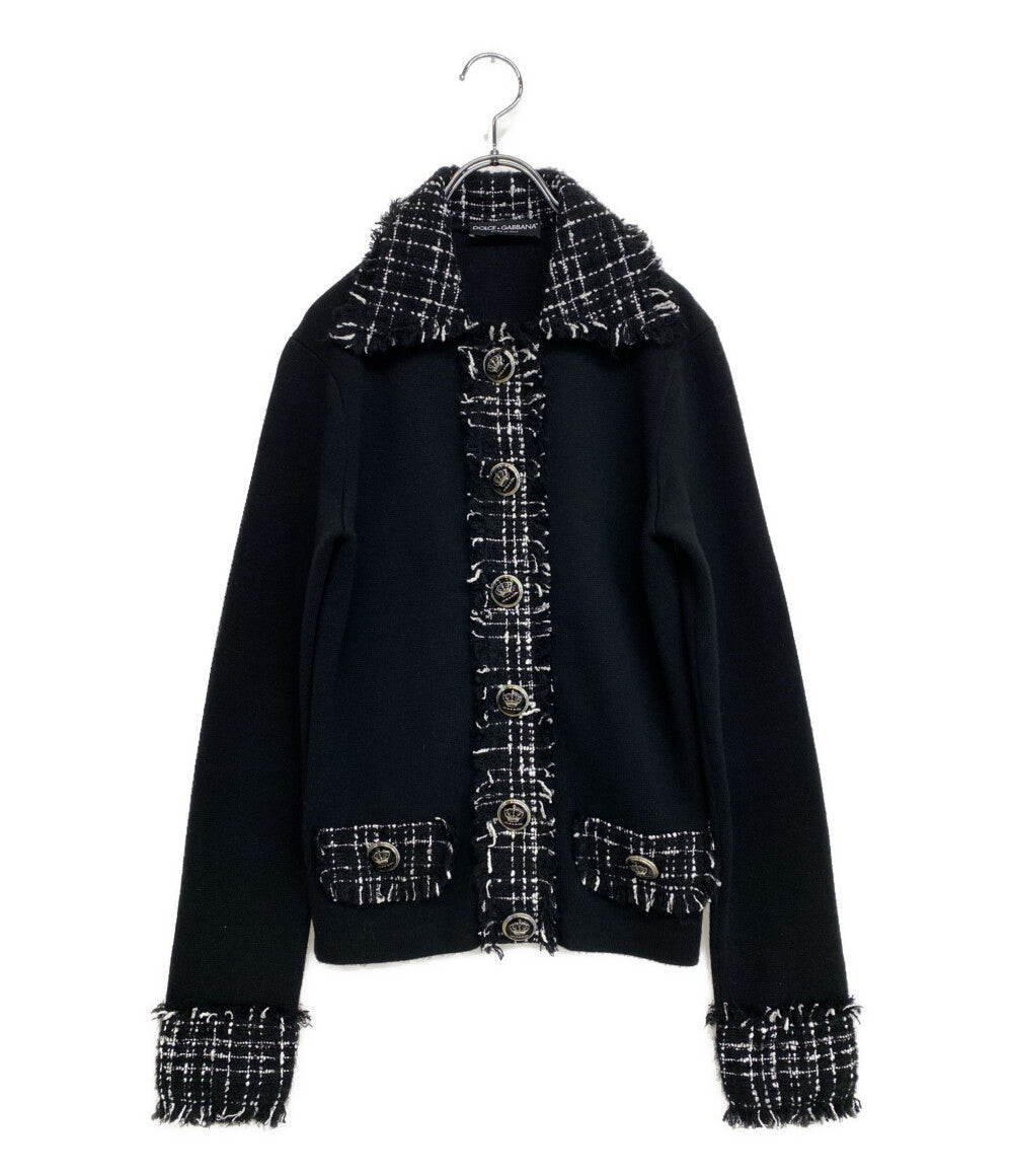 DOLCE & GABBANA ツイードニットジャケット FX837T レディース SIZE 38 ドルチェアンドガッバーナ