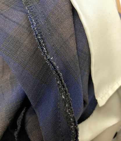 PAUL SMITH スーツセットアップ ジャケット パンツ ネイビー チェック レディース SIZE 38 ポールスミス