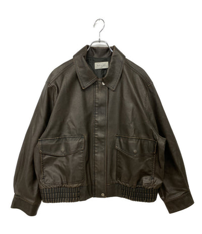 basil in bottle バジル イン ボトル レザーブルゾン レディース SIZE -