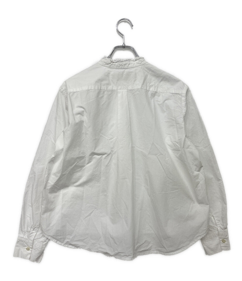 Midiumi ミディウミ 長袖シャツ フリルカラー ホワイト レディース SIZE -