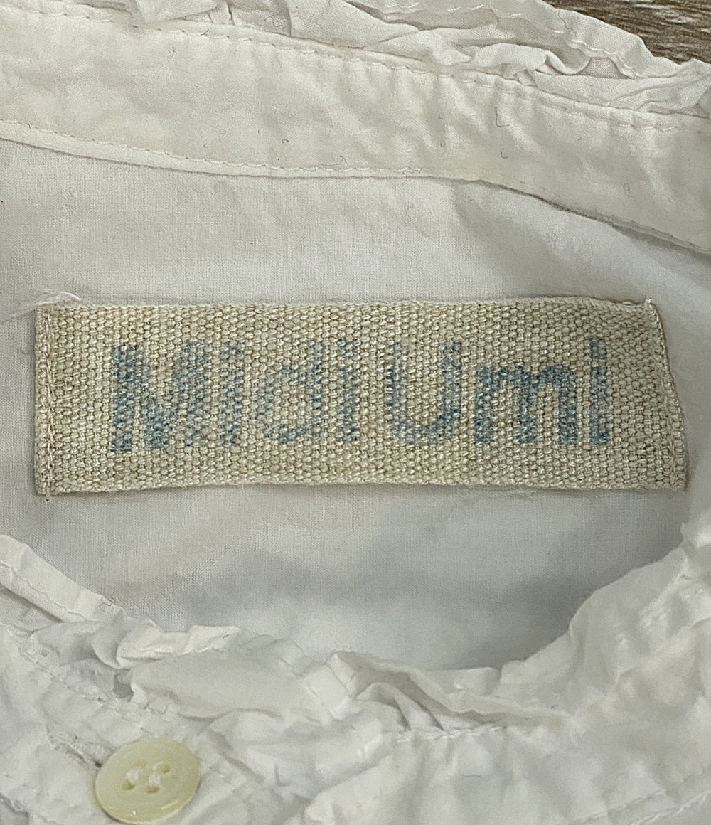 Midiumi ミディウミ 長袖シャツ フリルカラー ホワイト レディース SIZE -
