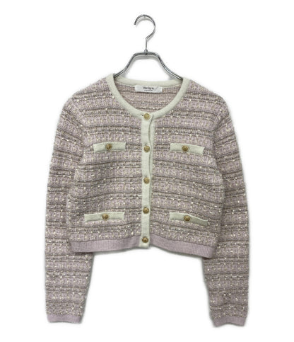 美品 Her lip to カーディガン Bristol Tweed Knit Cardigan 1244202171 レディース SIZE S ハーリップトゥ