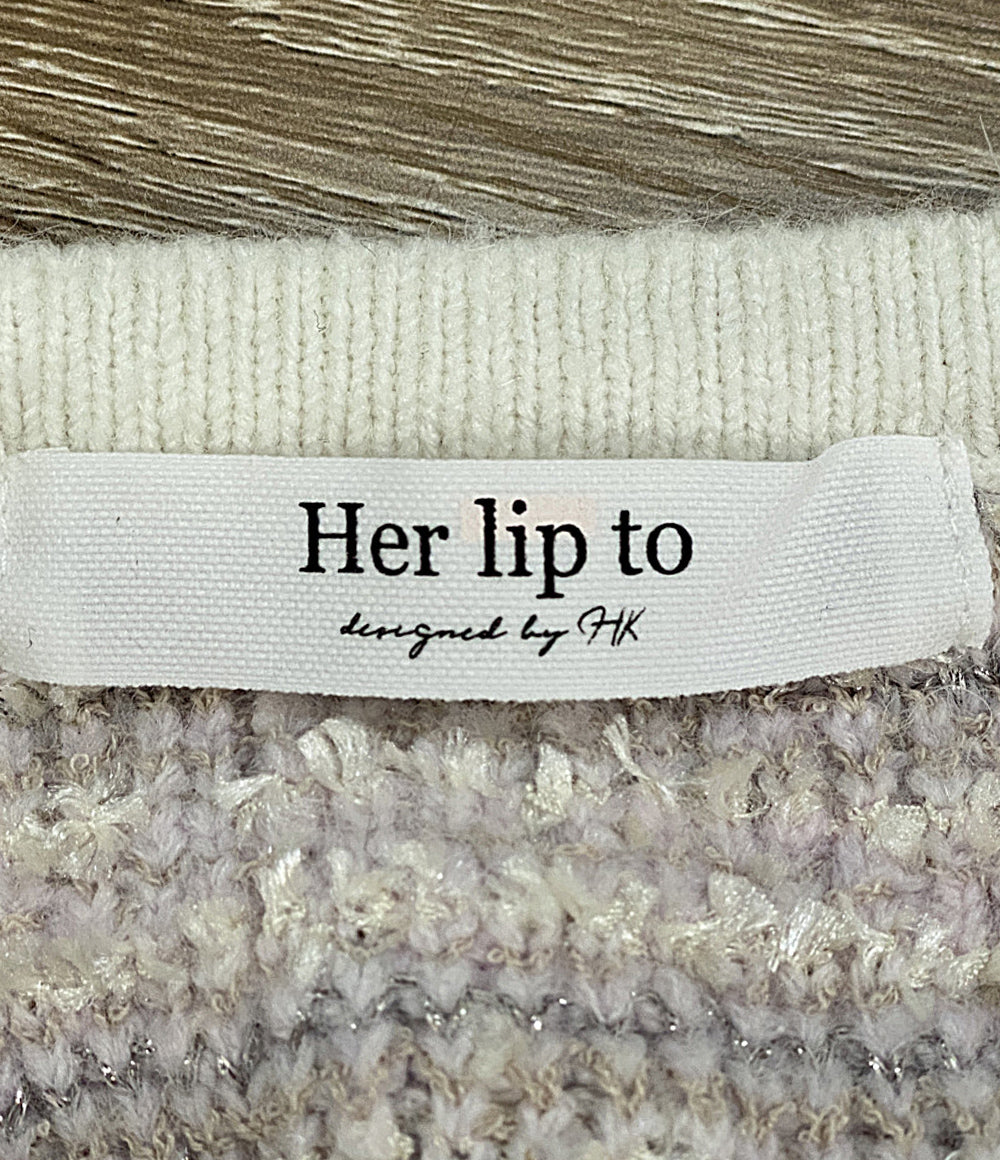 美品 Her lip to カーディガン Bristol Tweed Knit Cardigan 1244202171 レディース SIZE S ハーリップトゥ