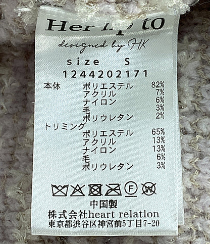 美品 Her lip to カーディガン Bristol Tweed Knit Cardigan 1244202171 レディース SIZE S ハーリップトゥ