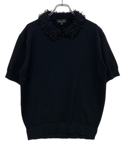 Drawer ニット ブラック フリンジカラ- 6518-1-990561 レディース SIZE 1 ドゥロワー