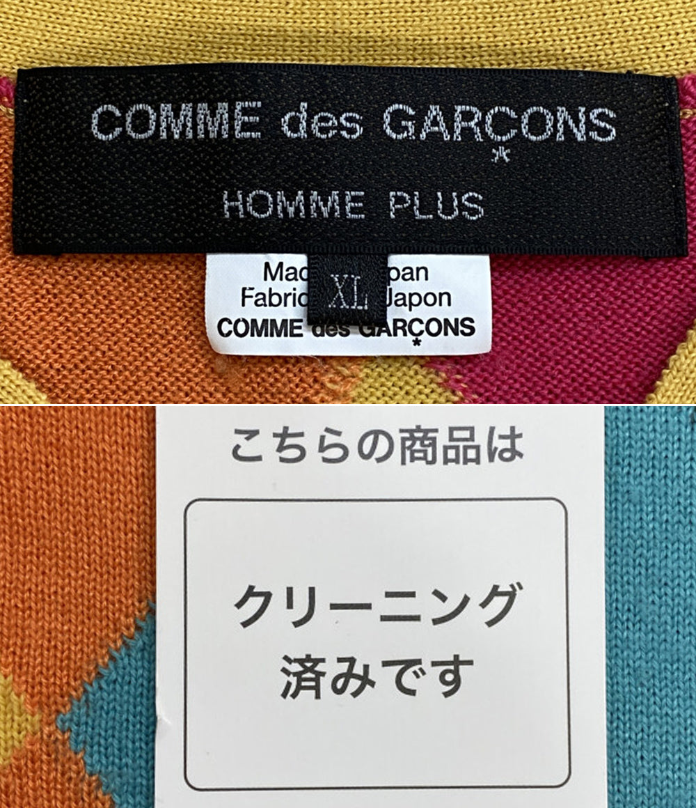 COMME des GARCONS ニットベスト PK-N004 ハーレークインチェック メンズ SIZE XL コムデギャルソン