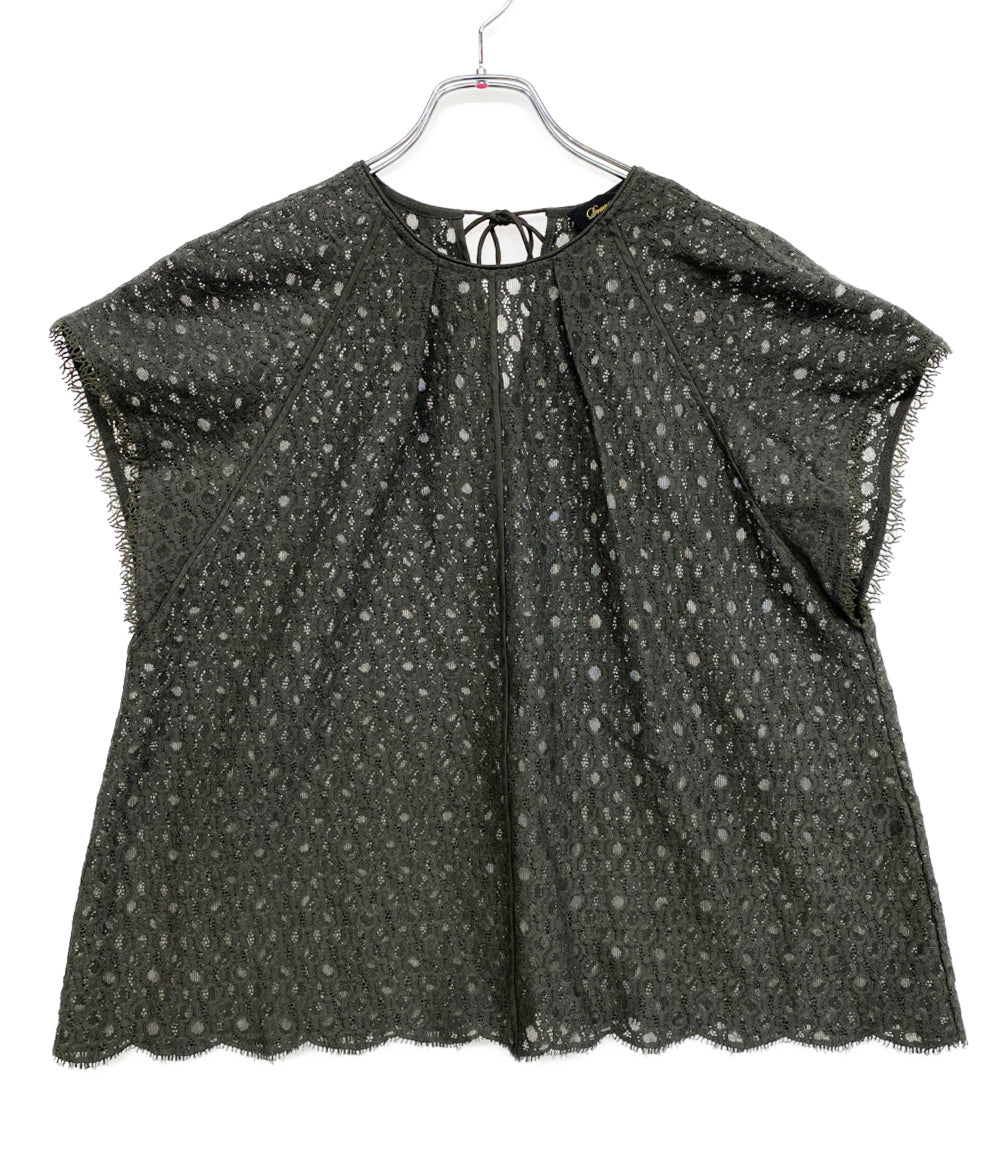 Drawer カットソー フリル 総レース フラワー 6521-2-000002 レディース SIZE 38 ドゥロワー