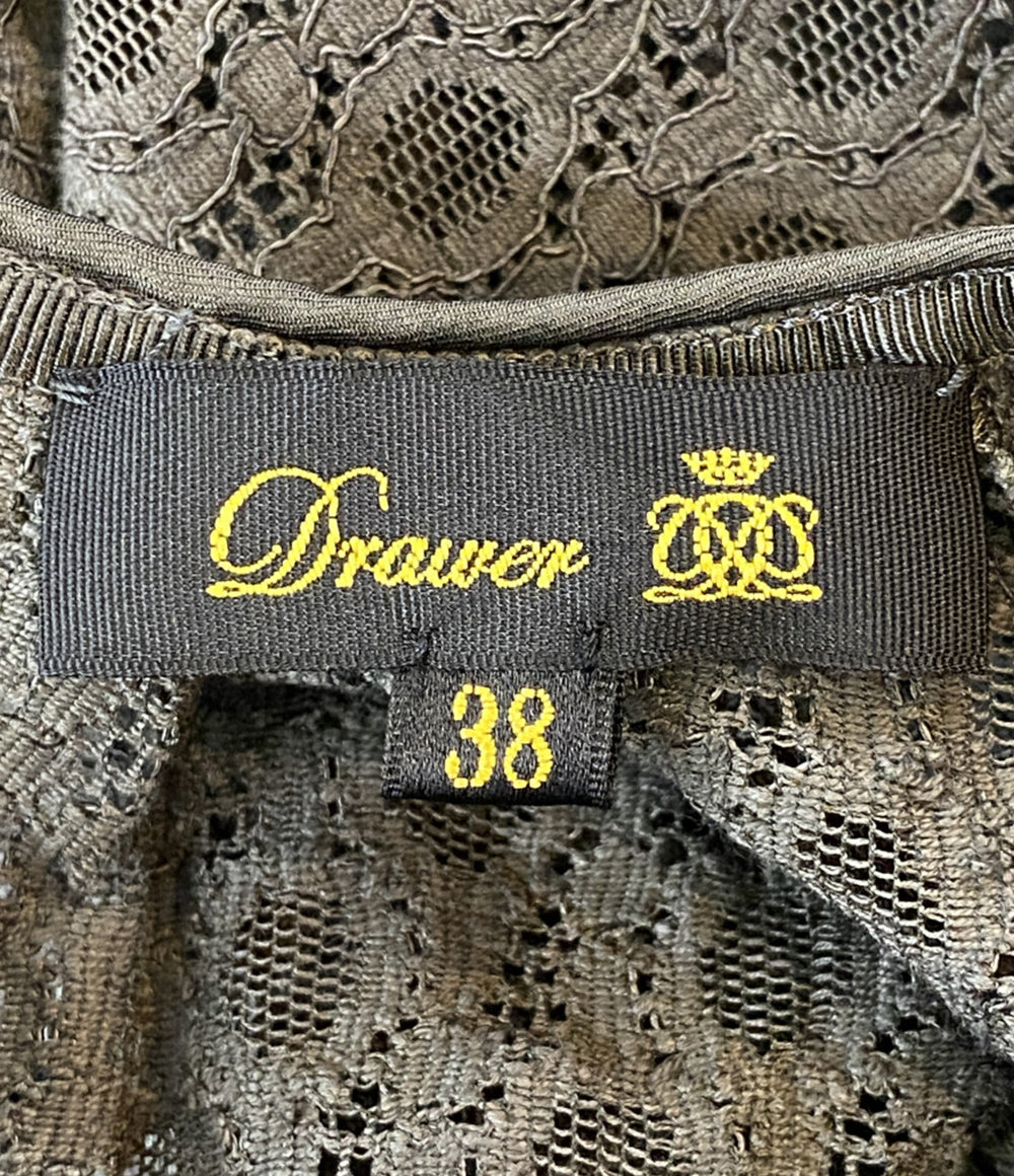 Drawer カットソー フリル 総レース フラワー 6521-2-000002 レディース SIZE 38 ドゥロワー