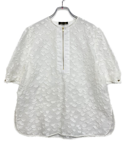 Drawer 半袖シャツ CAPSULE カットジャガード 2025 6521-2-991377 レディース SIZE 38 ドゥロワー
