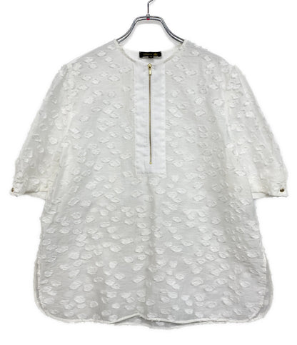 Drawer 半袖シャツ CAPSULE カットジャガード 2025 6521-2-991377 レディース SIZE 38 ドゥロワー