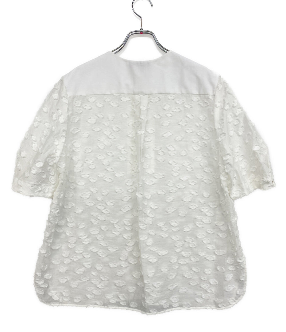 Drawer 半袖シャツ CAPSULE カットジャガード 2025 6521-2-991377 レディース SIZE 38 ドゥロワー