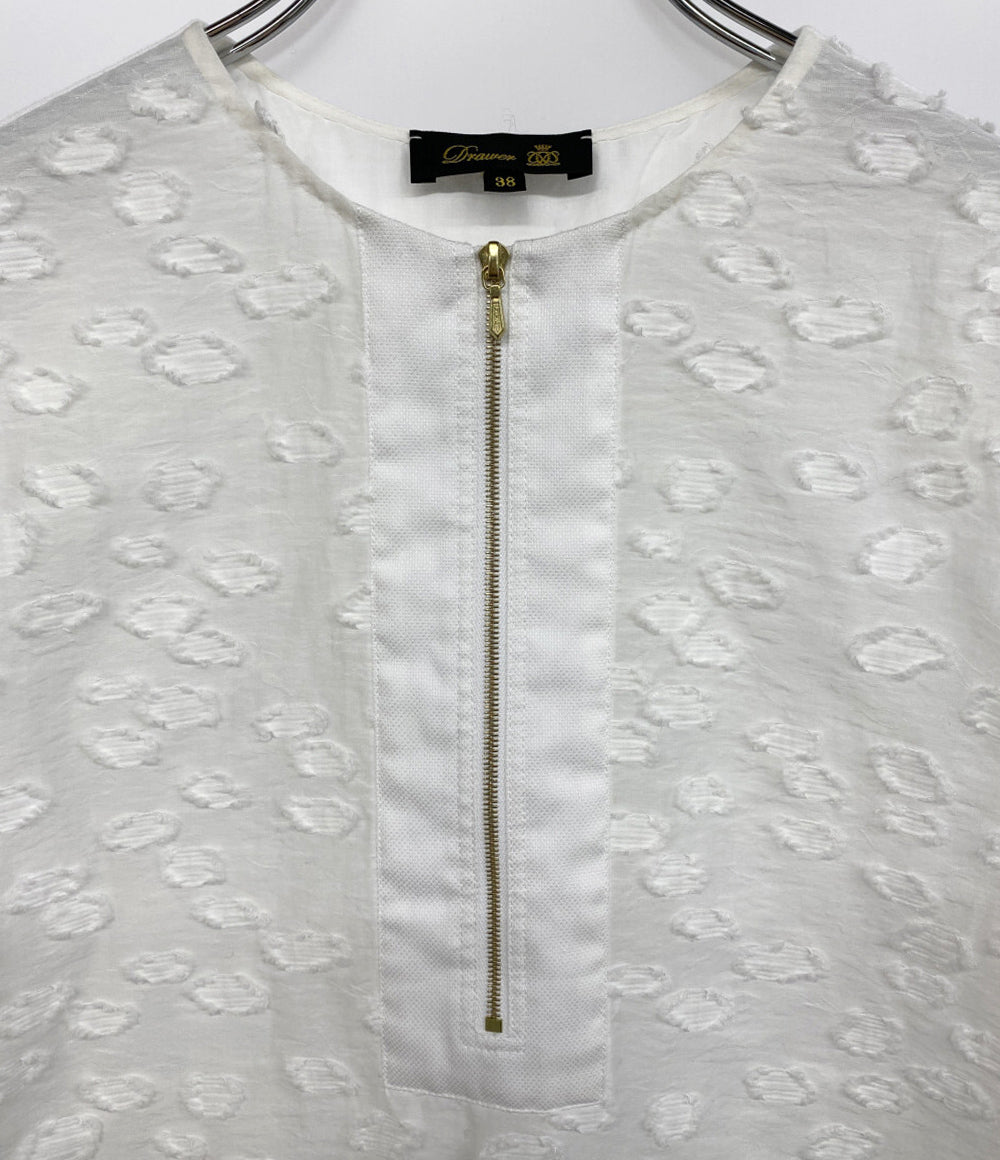 Drawer 半袖シャツ CAPSULE カットジャガード 2025 6521-2-991377 レディース SIZE 38 ドゥロワー