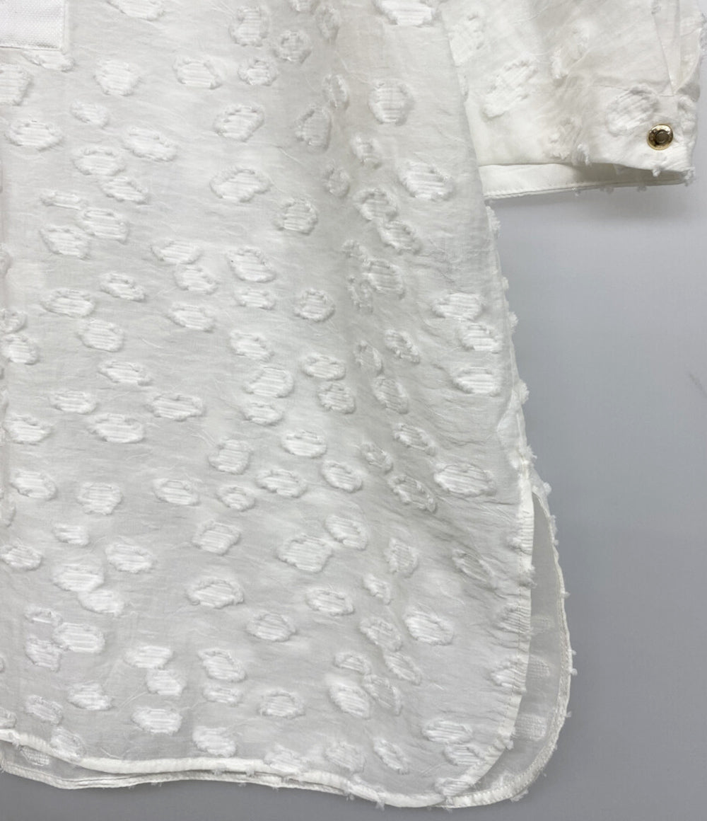 Drawer 半袖シャツ CAPSULE カットジャガード 2025 6521-2-991377 レディース SIZE 38 ドゥロワー