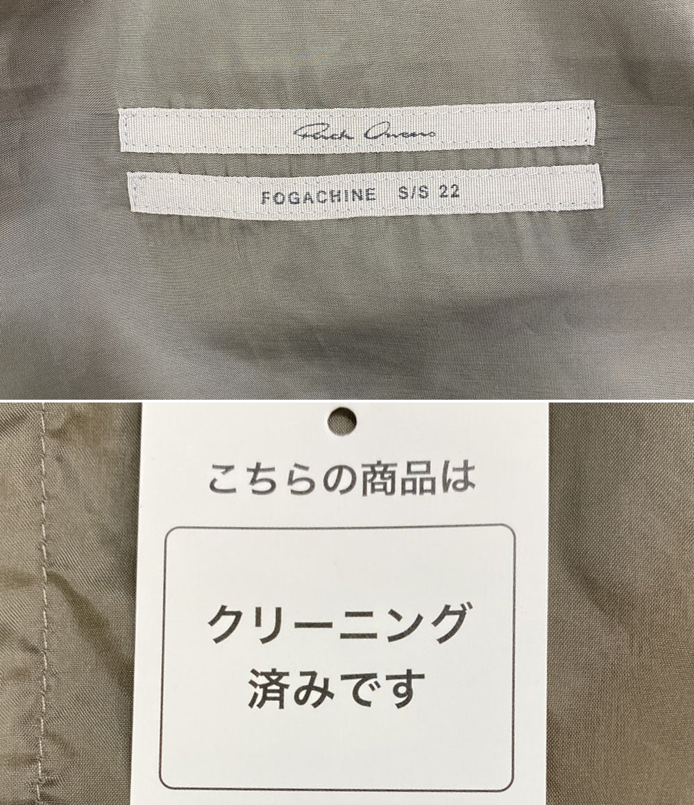 RICK OWENS ジップフーディブルゾン RP01B4733-J FOGACHIN ZIP FRONT 22SS メンズ SIZE 38 リックオウエンス