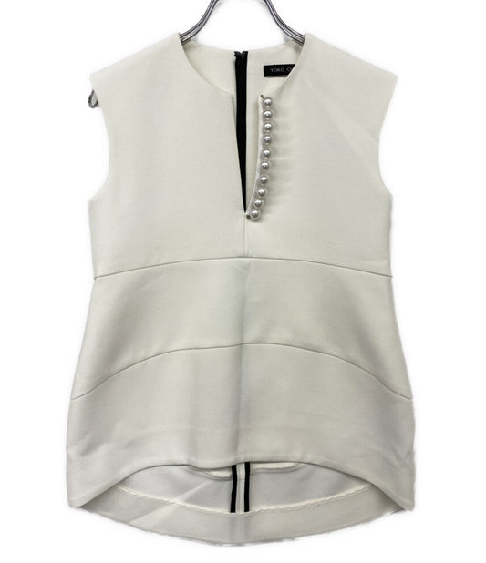 YOKO CHAN カットソー ホワイト パール YCB-218-092 レディース SIZE 36 ヨーコチャン