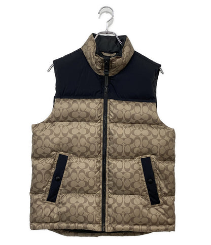 美品 COACH シグネチャーダウンベスト メンズ SIZE S コーチ