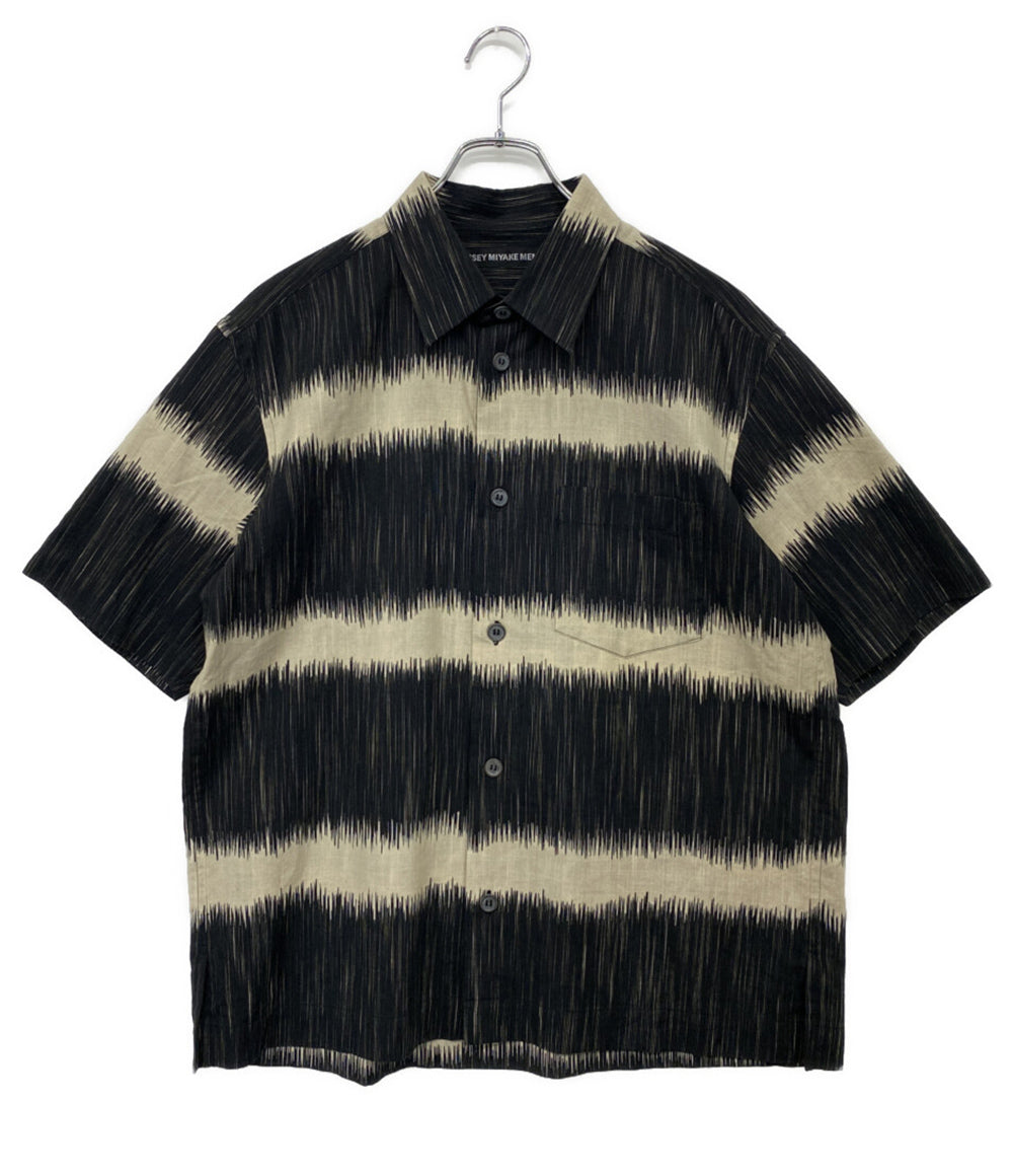 ISSEY MIYAKE MEN 半袖シャツ ブラシボーダー 19AW メンズ SIZE 2 イッセイミヤケ メン
